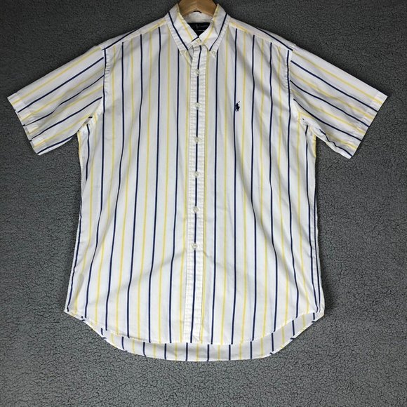 Ralph Lauren Other - Ralph Lauren Men's Medium Blake Button Down Shirt Short Sleeve Pony Preppy White